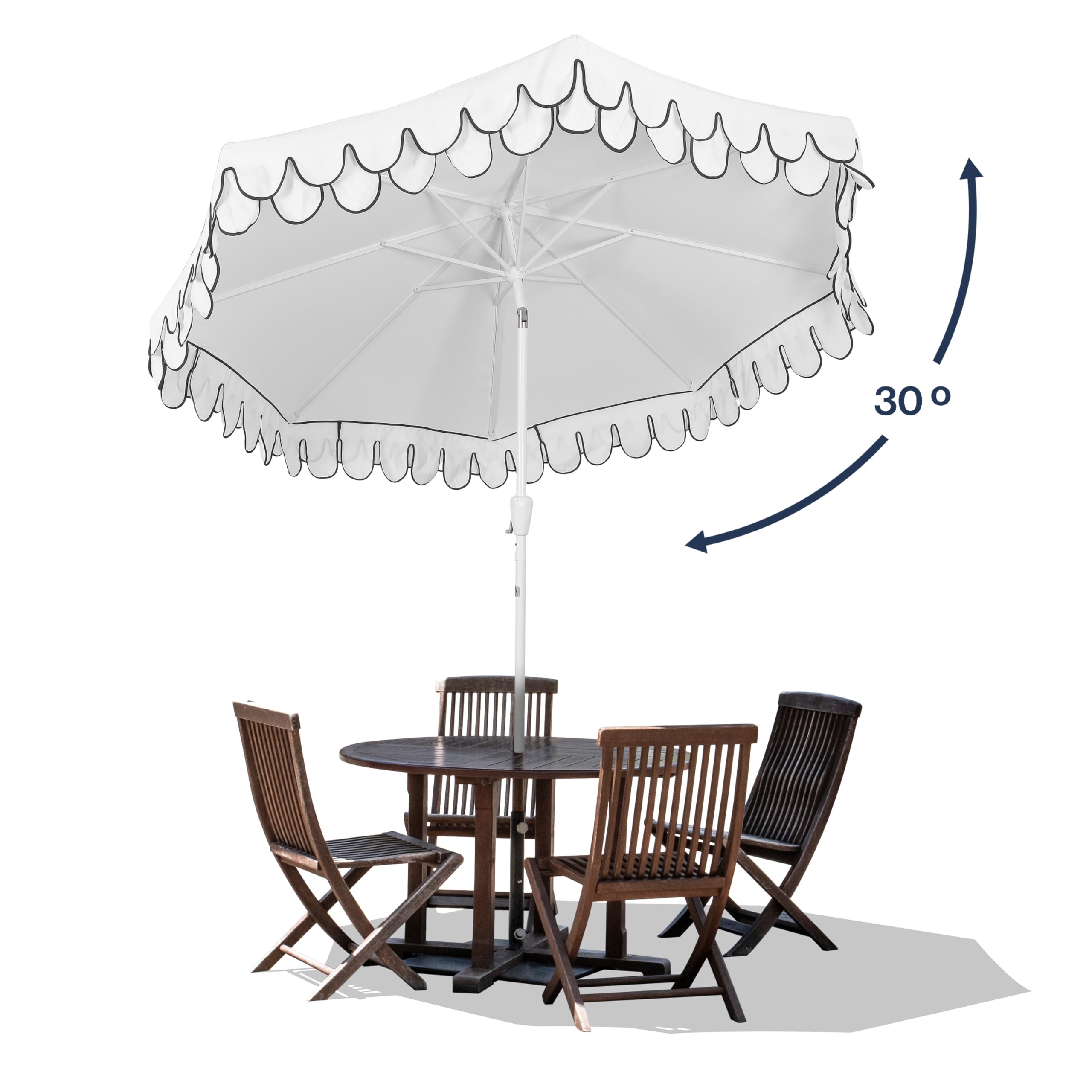 JONATHAN Y Tracy auto-tilt crank lets you adjust shade in one motion.