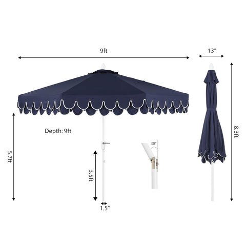 Jonathan Y Tracy white aluminum pole delivers durable, lightweight support.