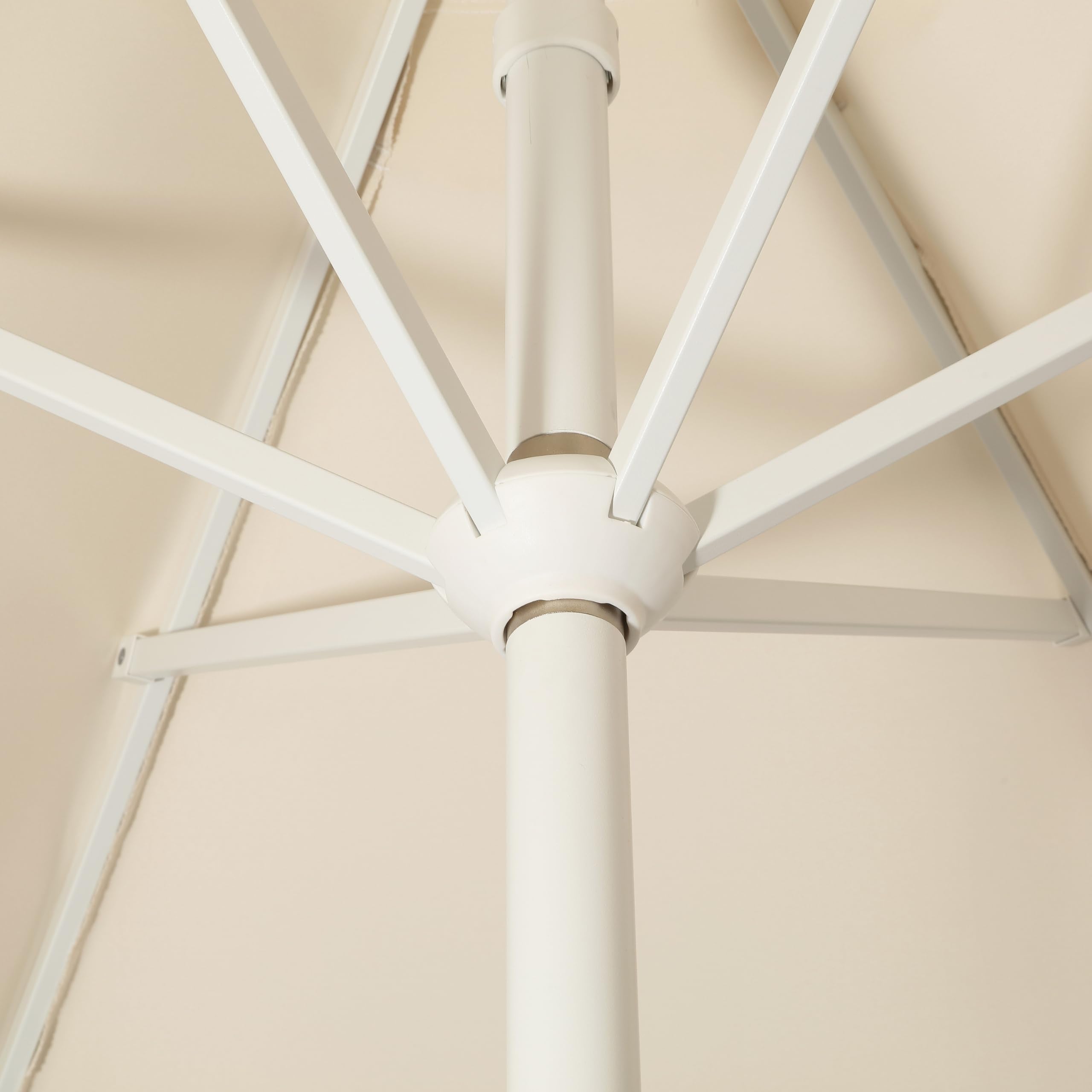 Jonathan Y UMB1001E umbrella open for carefree outdoor shade.