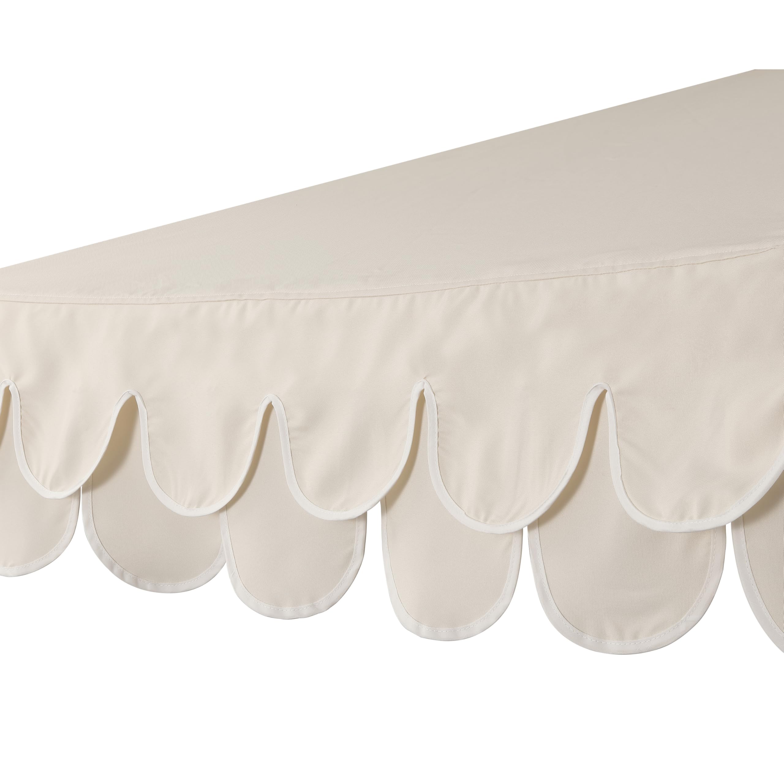 Jonathan Y Tracy double scalloped edge adds refined midcentury style
