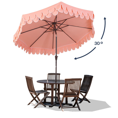Jonathan Y UMB1002E aluminum frame provides durable outdoor support
