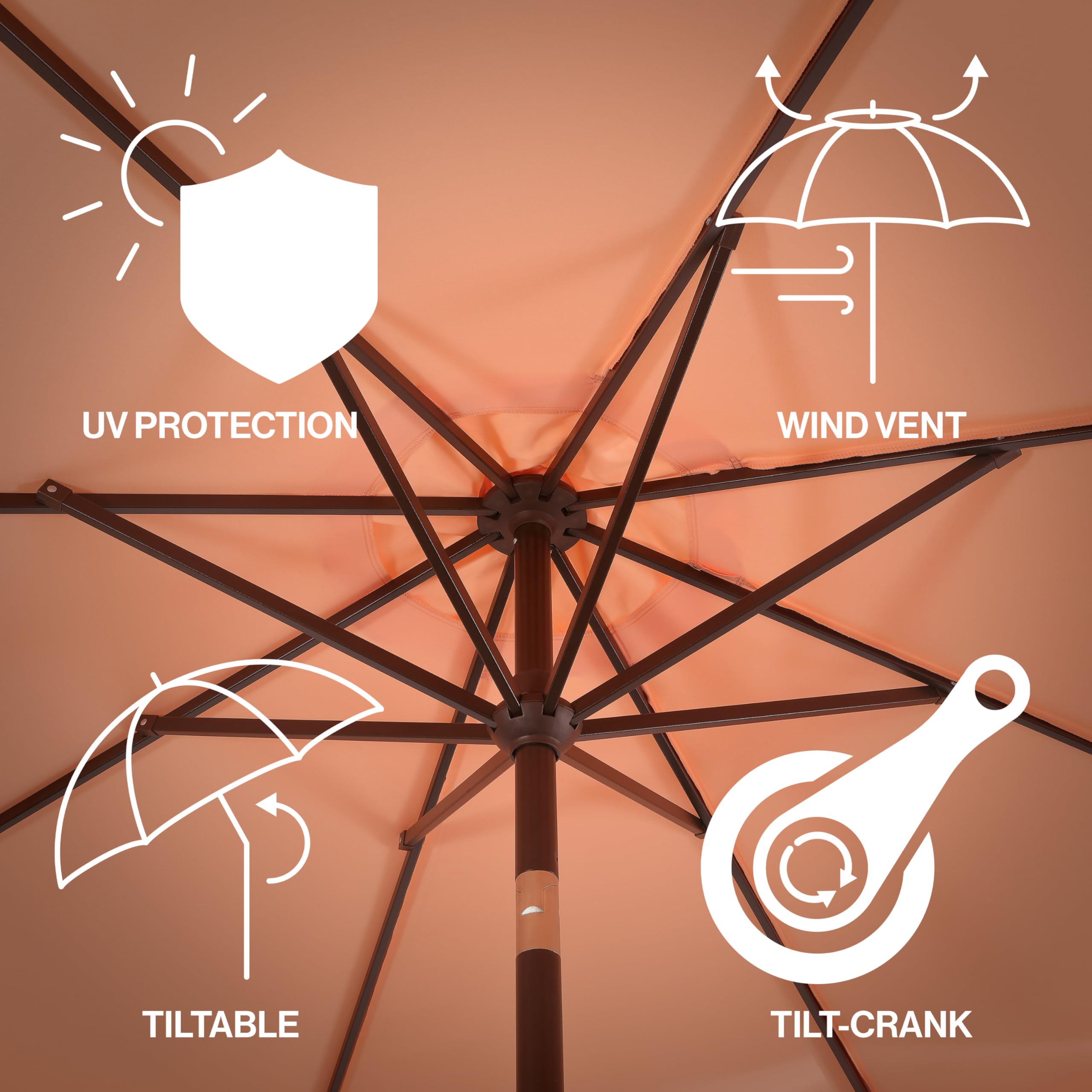 Jonathan Y UMB1002E auto-tilt crank for easy shade adjustments
