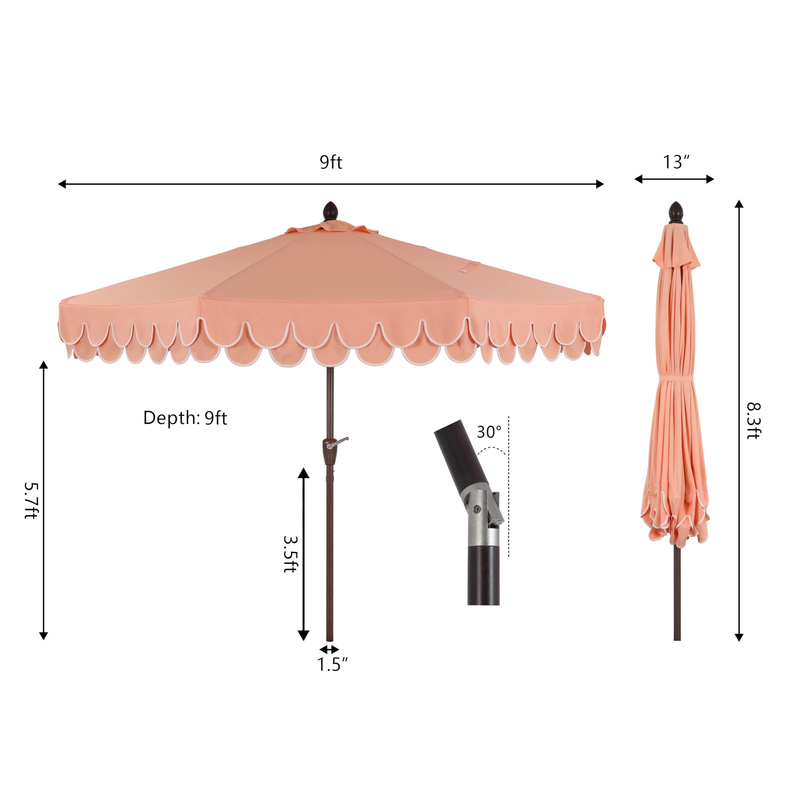 Jonathan Y UMB1002E wind vent enhances airflow on breezy days