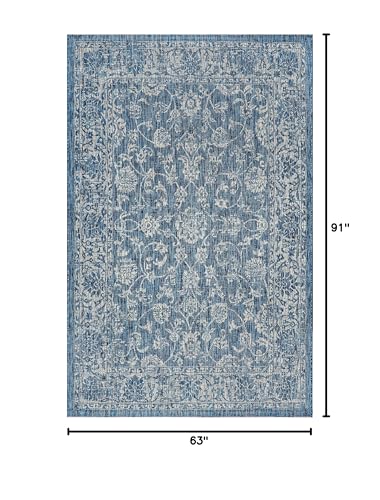 JONATHAN Y weave floral close-up of flat-weave texture and color depth.