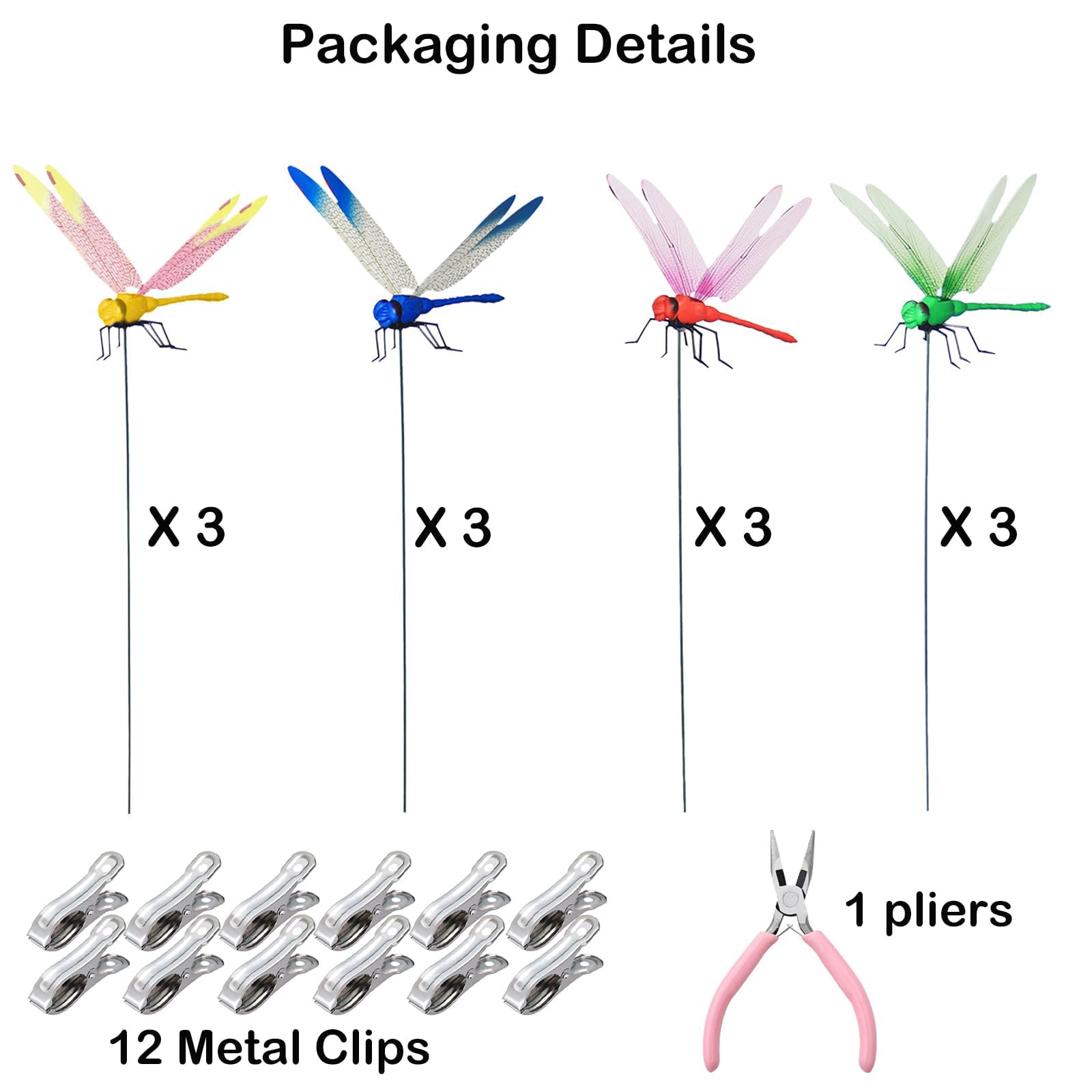 Jongdari realistic dragonfly clip enhances outdoor hats, backpacks, and clothing