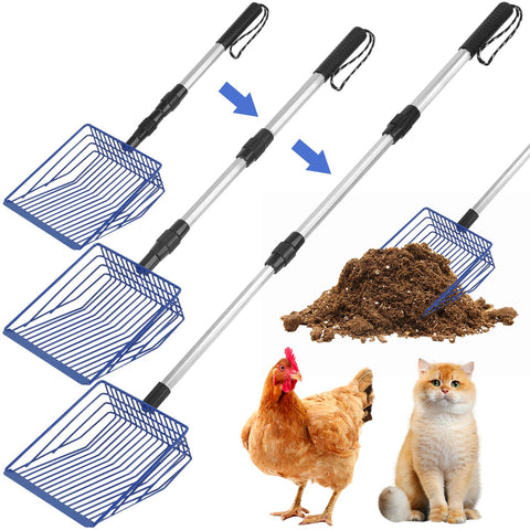 Jonkehai extendable chicken scoop with adjustable handle for easy reach.