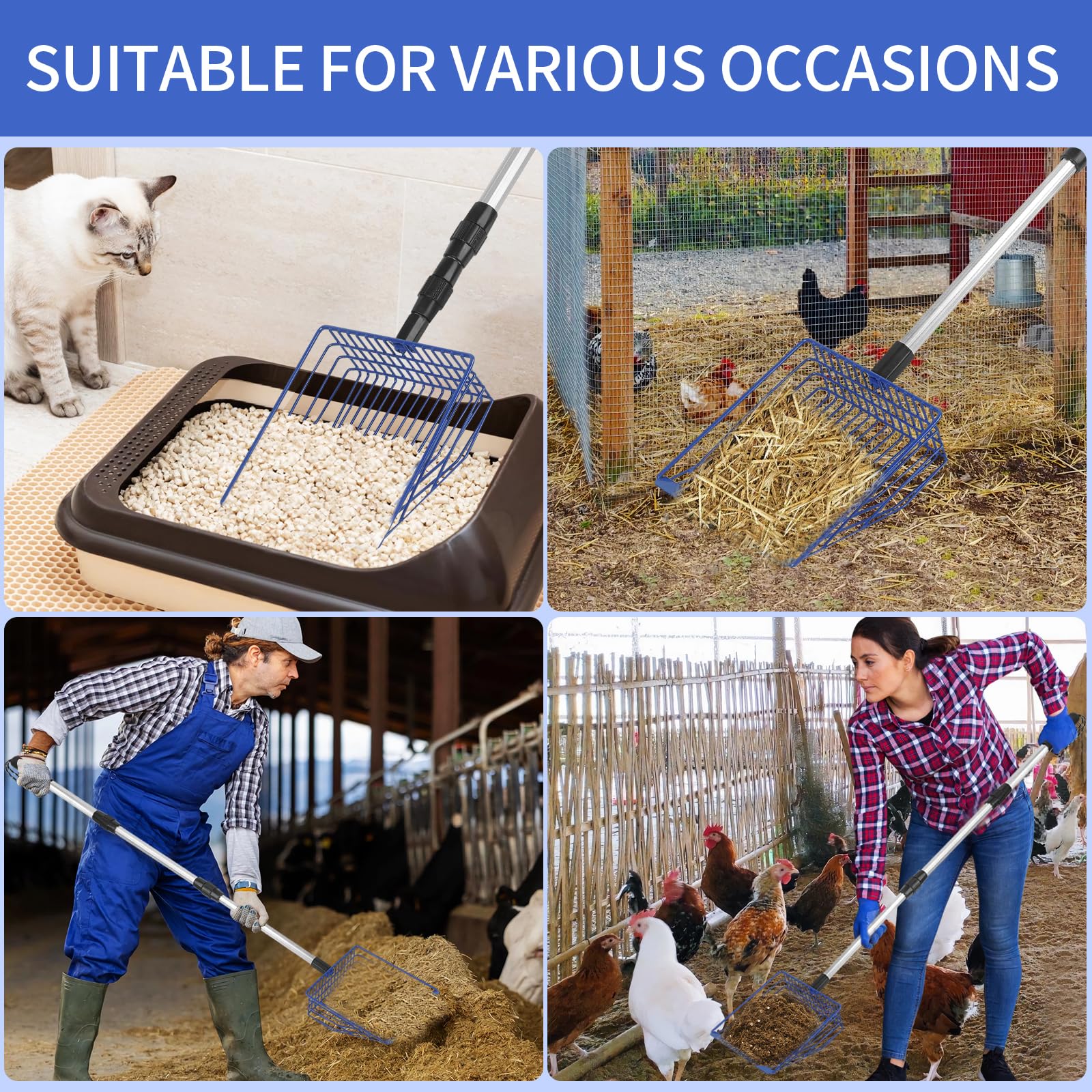 Jonkehai multi-use tool for coops, litter boxes, and pens.