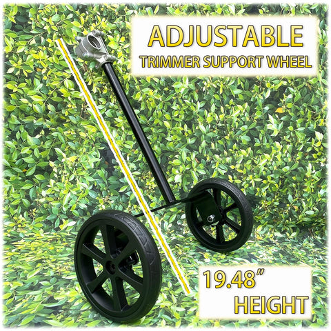 JOOPSAM walk-behind attachment in use for easier weed trimming.