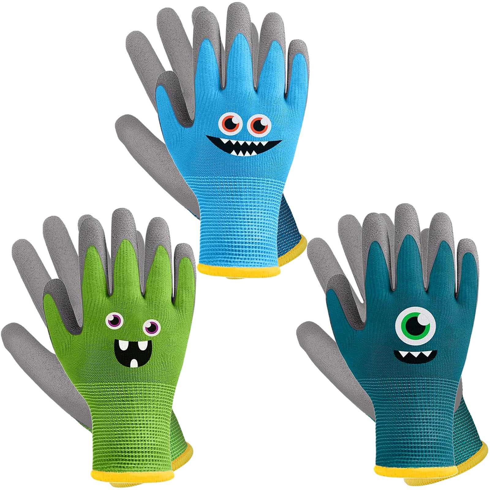 Joottuan kids garden gloves green for safe yard tasks and outdoor play.