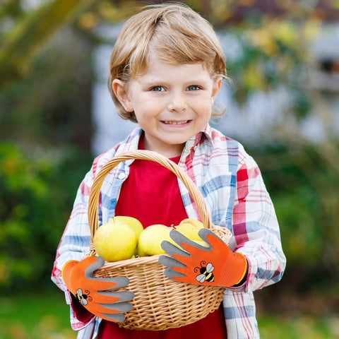 Joottuan kids gardening gloves latex palm coating for secure grip.
