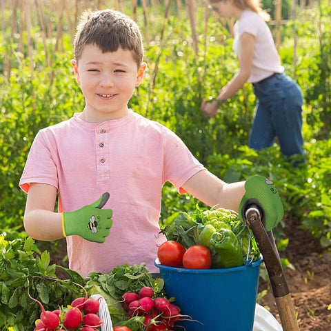 Joottuan orange gloves for kids offer bold visibility and durable protection