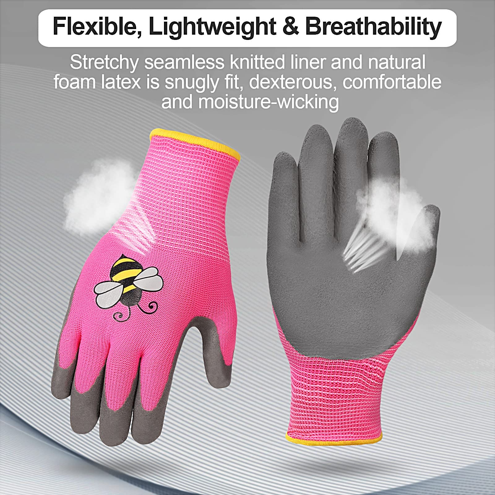 Joottuan turquoise gardening gloves for kids provide comfortable fit and durable wear