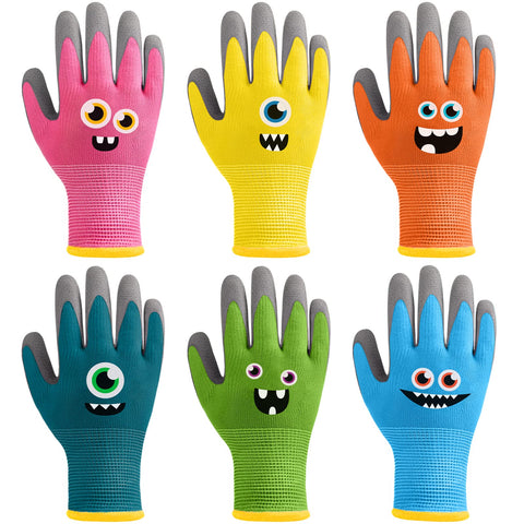 Joottuan kids gloves pink front view for easy, safe gardening tasks