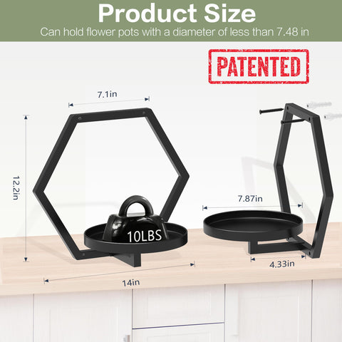 JOPBENG raised-edge tray keeps small pots secure on vertical display