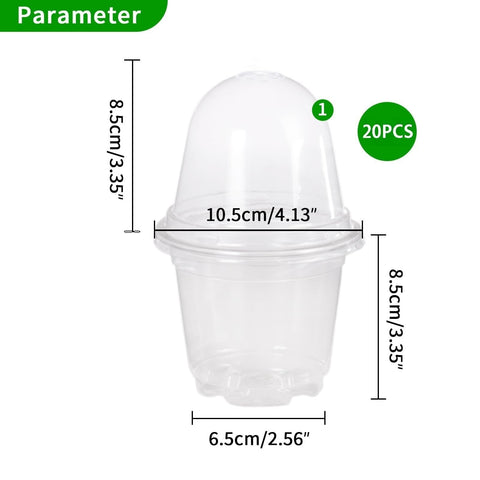 JOPY clear seedling pots with dome allow easy observation and progress tracking