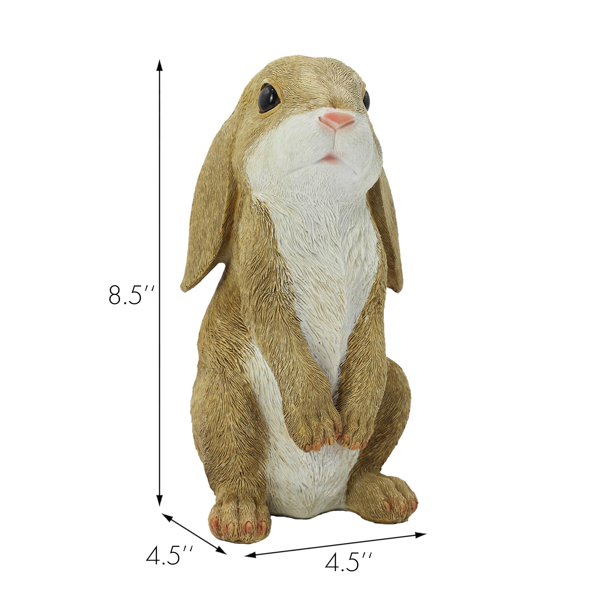 JORAE curious bunny outdoor sculpture adds whimsy to yard or patio.