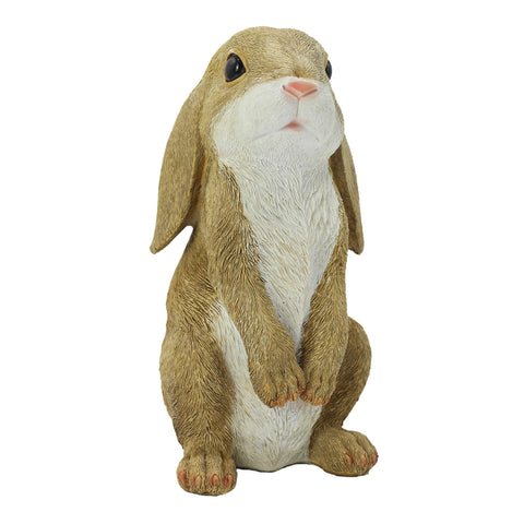 JORAE standing rabbit statue mustard finish enhances porch or garden decor.