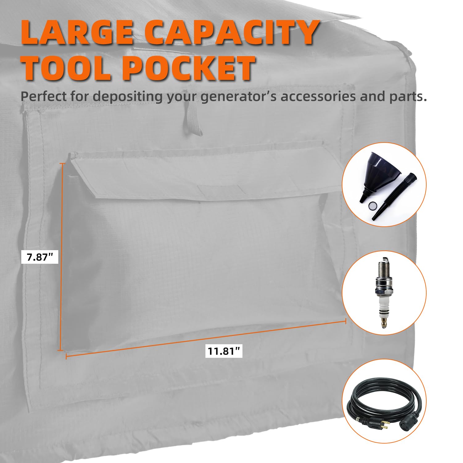 Joramoy Generator Cover durable 600D+210D fabric for rugged outdoor use
