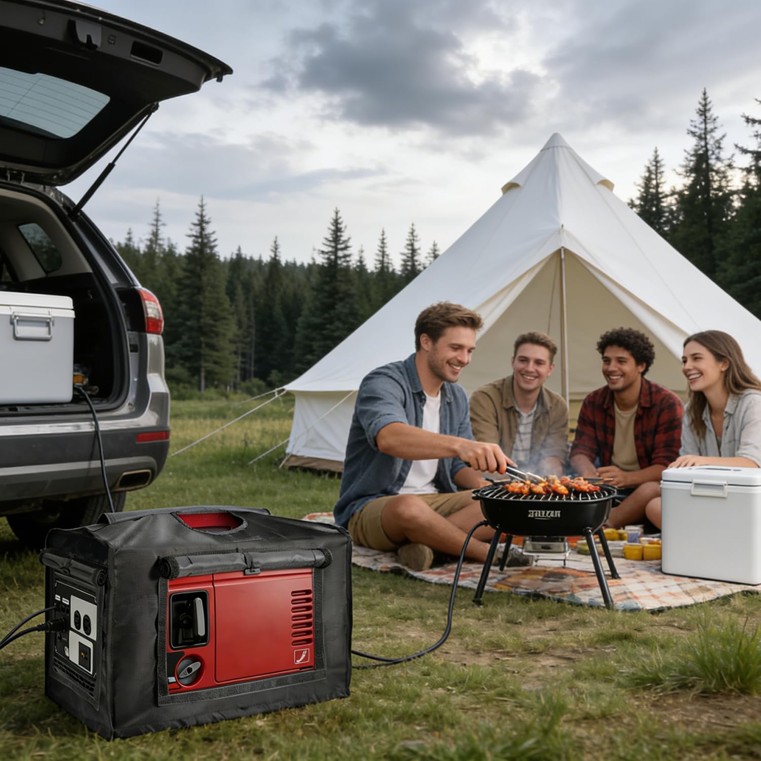 Joramoy Generator Cover easy-roll handle for quick setup and removal