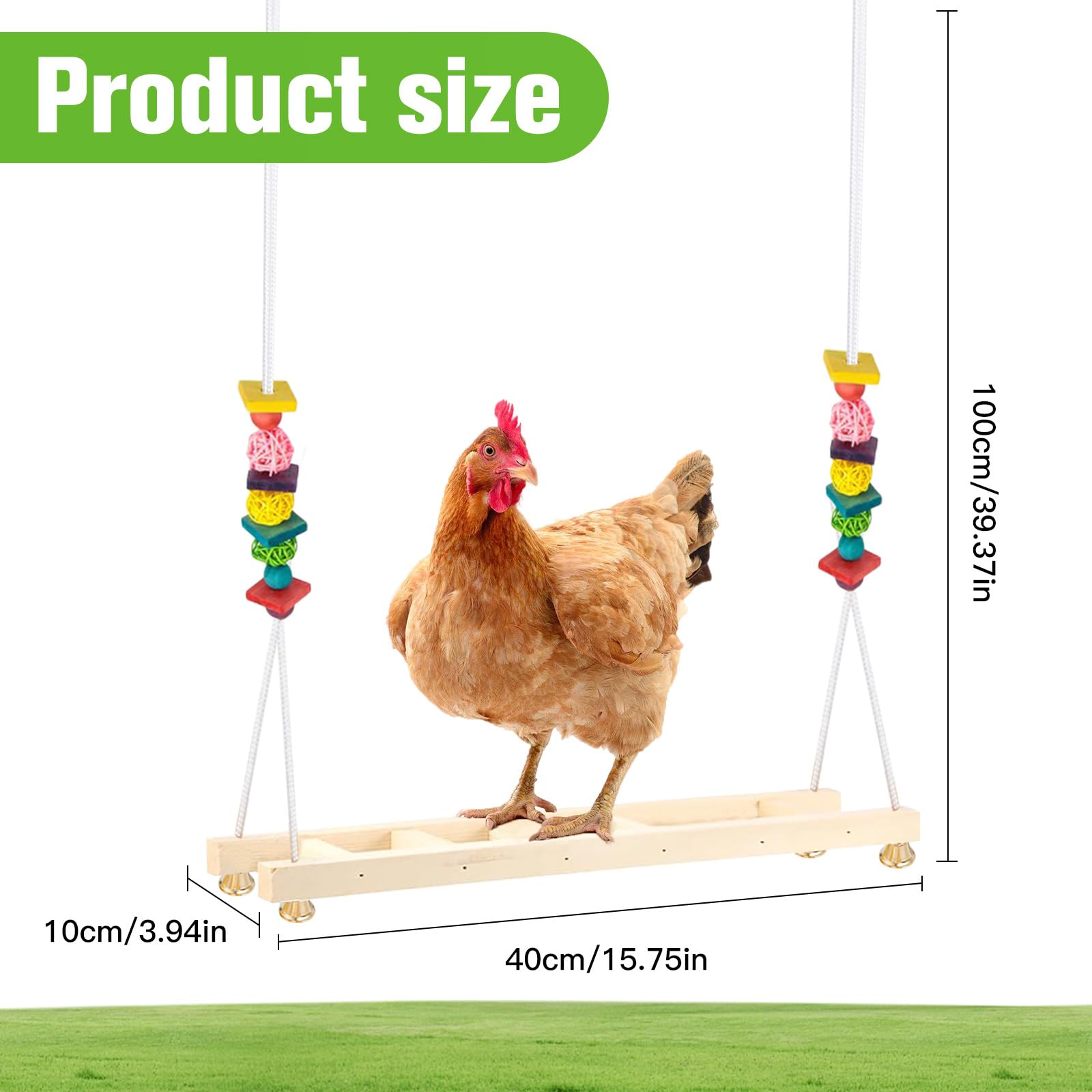 Jorewood chicken coop swings backyard-entertainment for your flock in sunlit moments