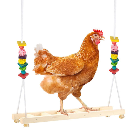 Jorewood chicken coop swings perch-assembly for quick setup and engaging poultry activity