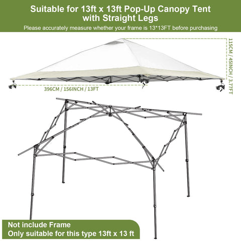 Jorohiker 13x13 canopy top cover installed on a frame showing quick setup