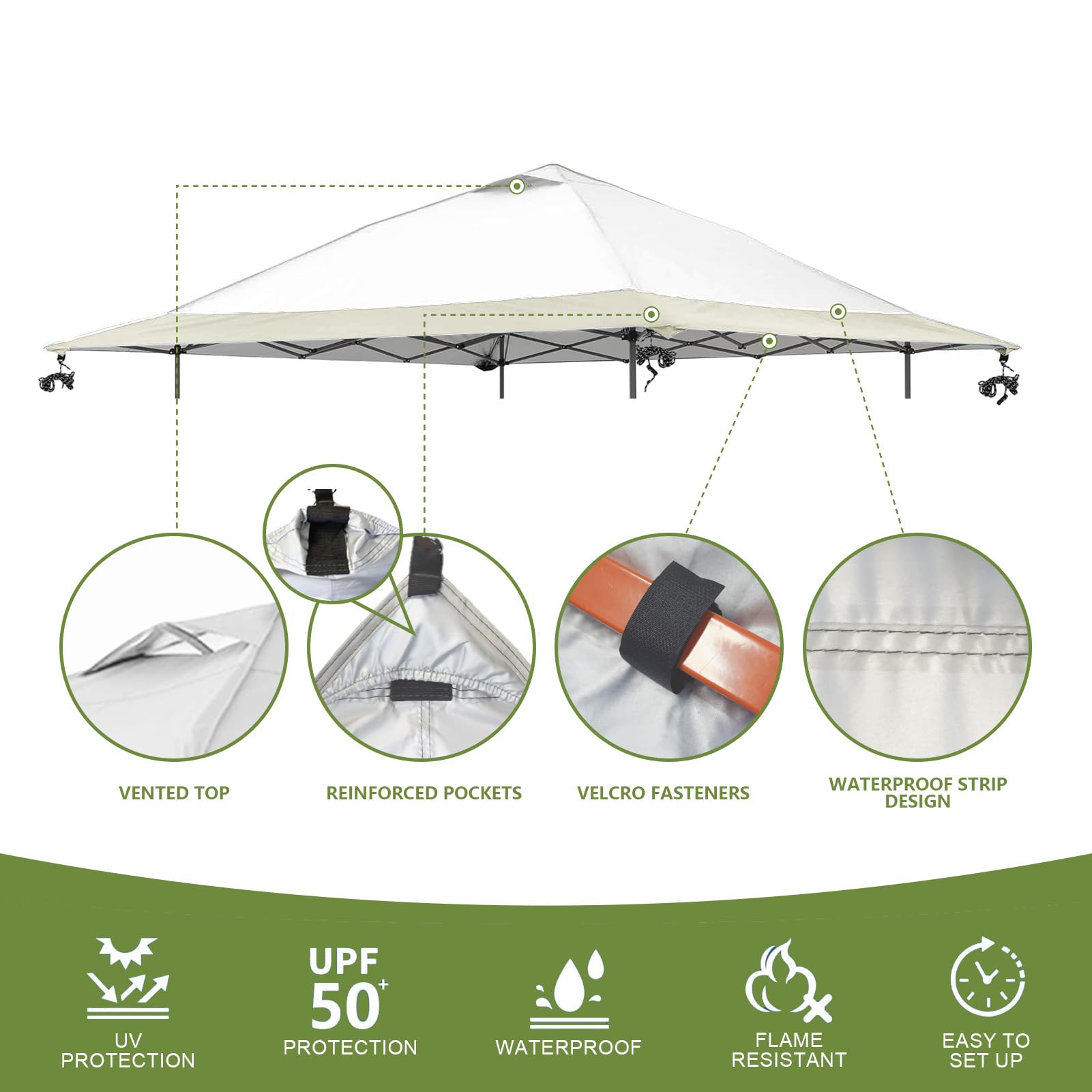 Jorohiker 13x13 canopy top cover wind and rain protection at an outdoor event