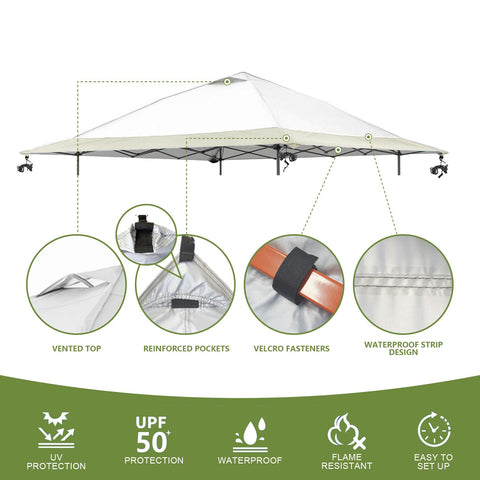 Jorohiker 13x13 canopy top cover wind and rain protection at an outdoor event
