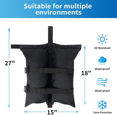 Jorohiker weight bag strap-secure Velcro wraps around canopy legs for secure anchoring.