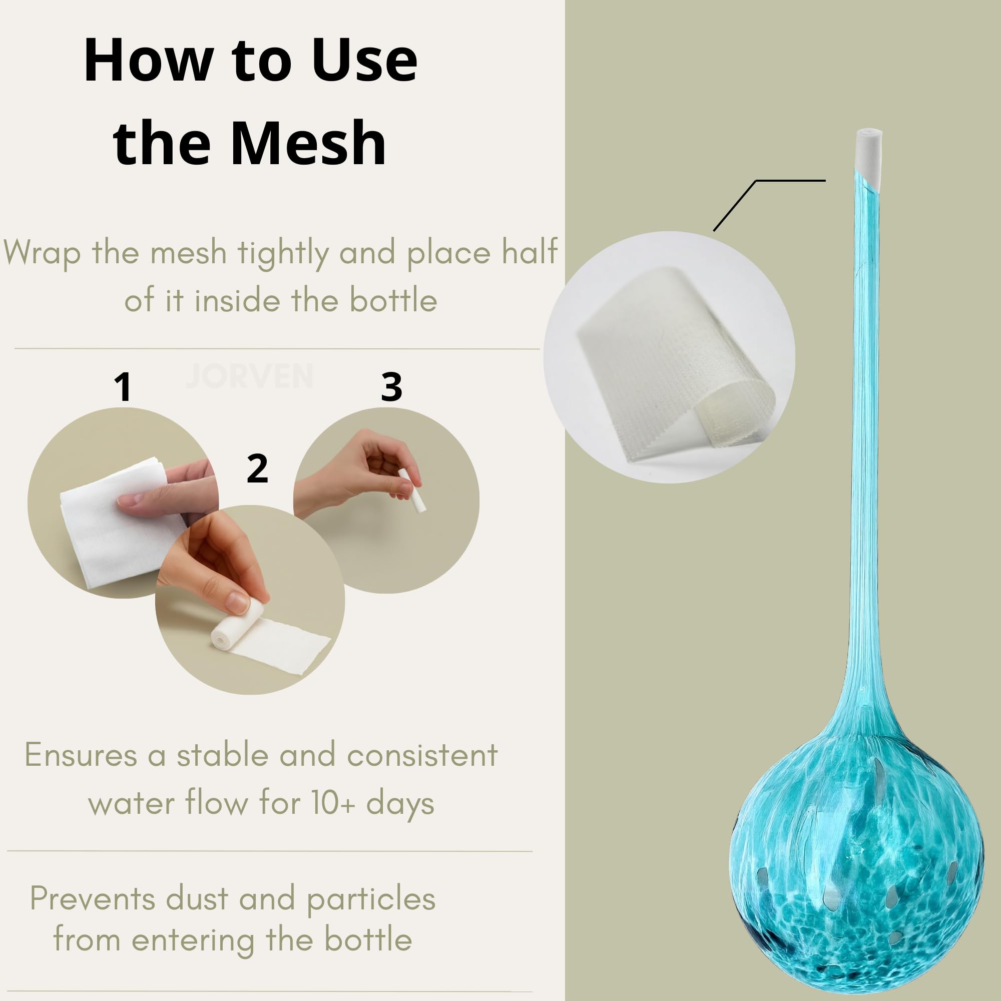 Perfect vacation care for homes with JORVEN watering globes
