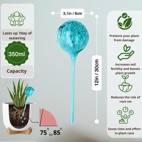 Hanging baskets and planters benefit from JORVEN globes