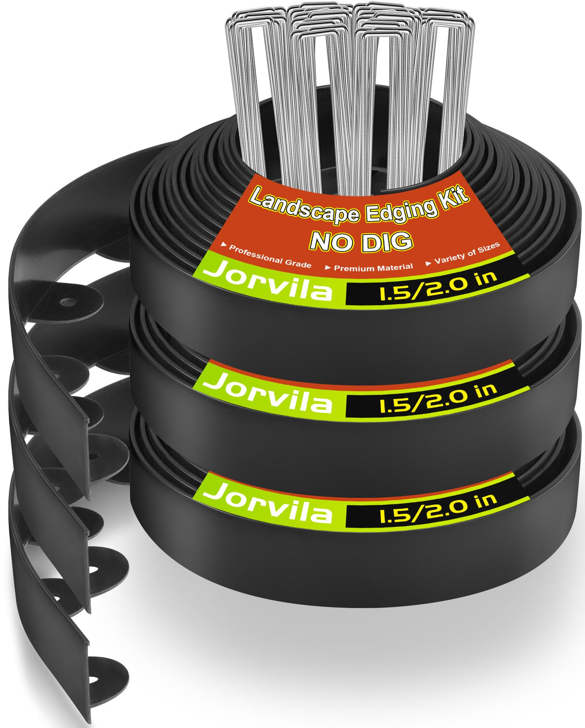 Jorvila landscape edging with three 33.3 ft sections for versatile border layouts.