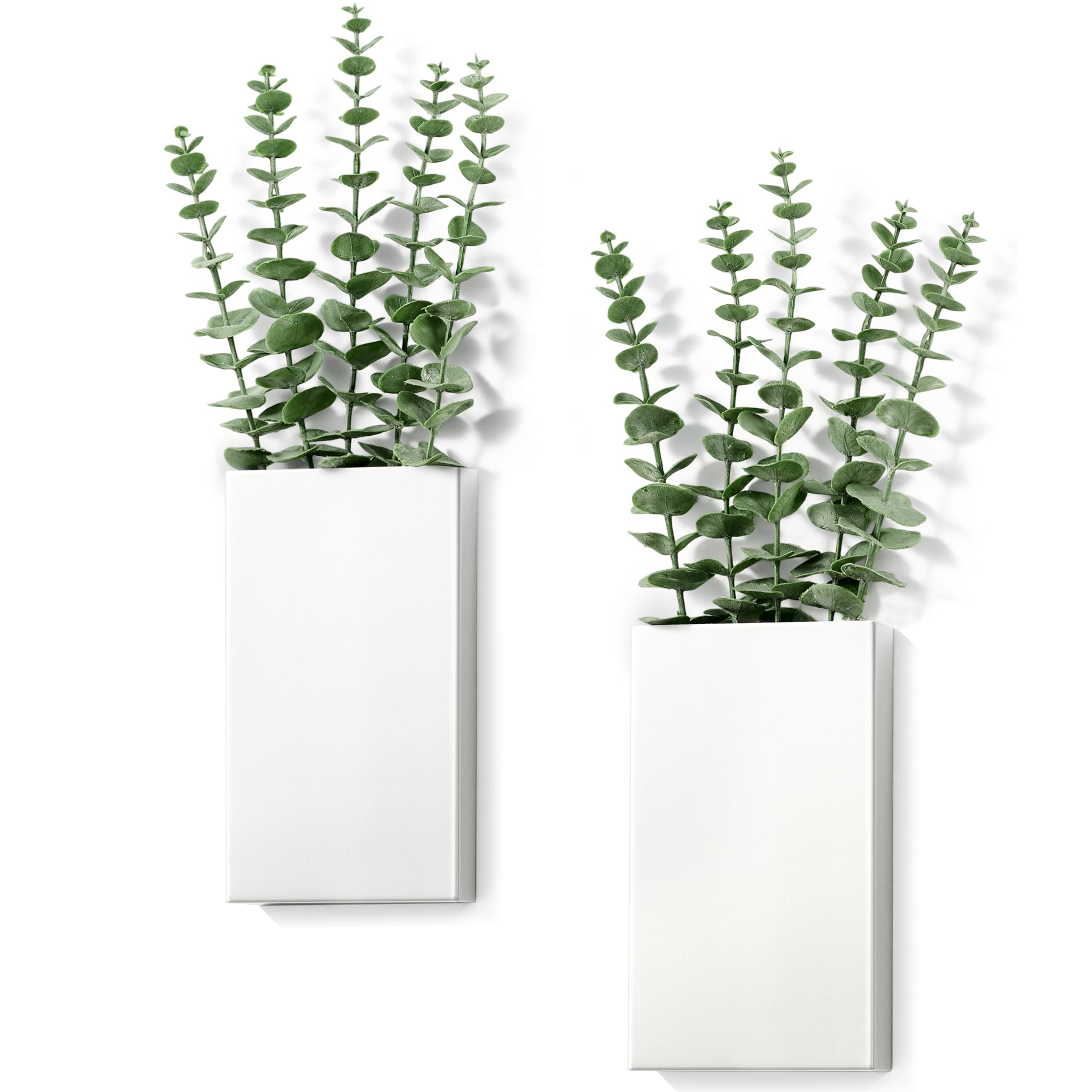Josmimic 2-pack wall planters with vases for vertical greenery.
