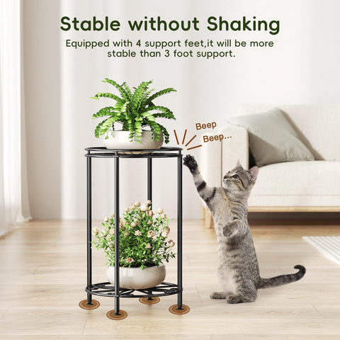 Josmimic adjustable feet stabilize the stand on uneven surfaces.