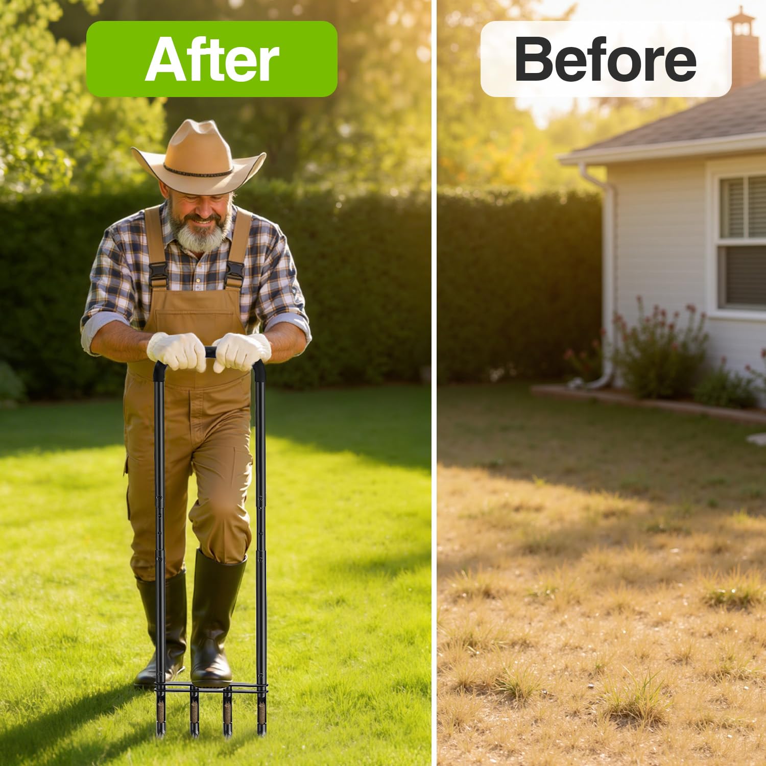 Josmimic durable core aerator withstands frequent use season after season.