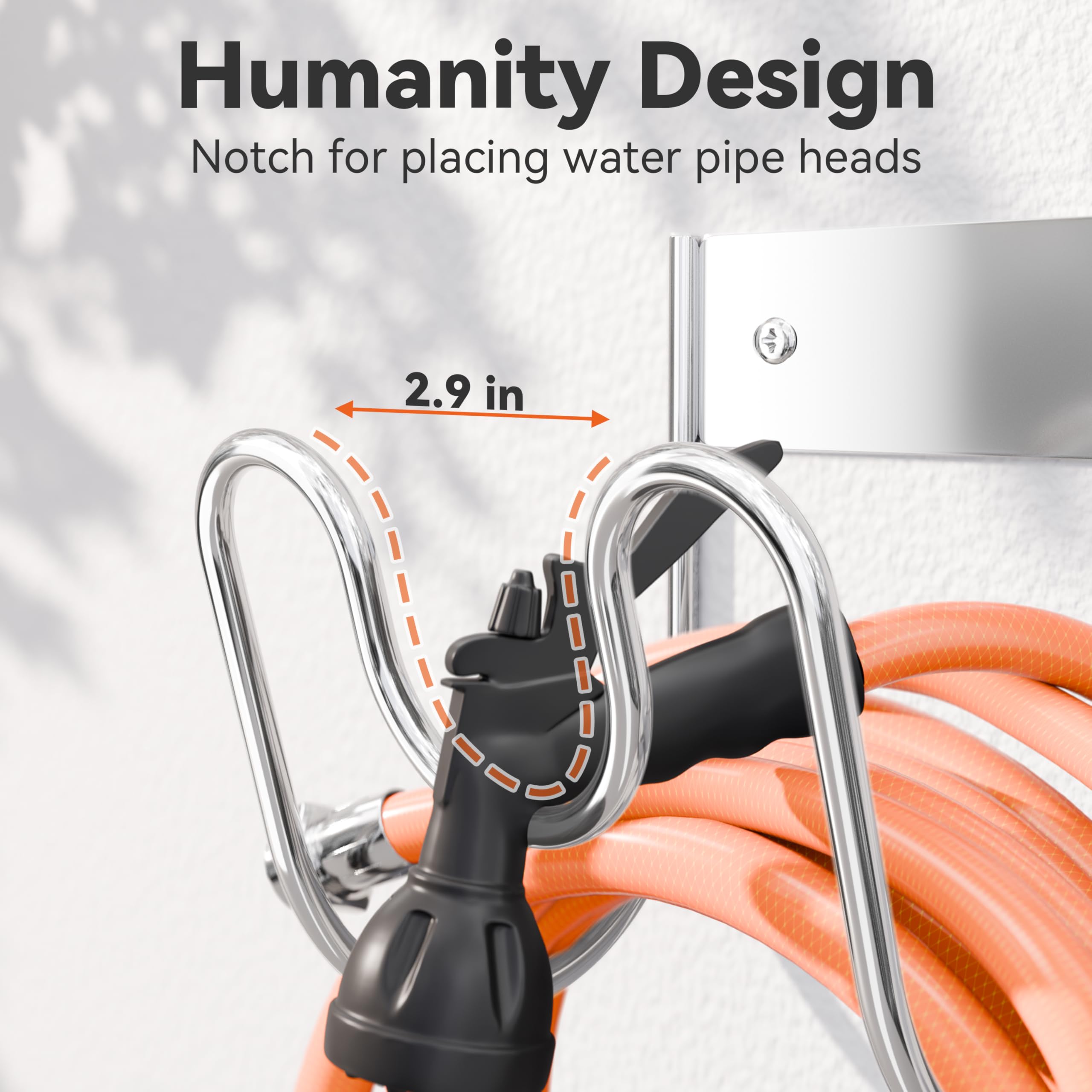 Josmimic heavy-duty hose holder supports up to 30 lb for longer hoses and cords.