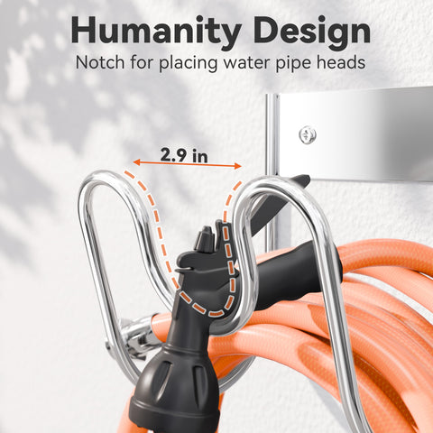 Josmimic heavy-duty hose holder supports up to 30 lb for longer hoses and cords.