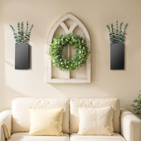 Includes waterproof stainless steel planters suitable for indoor and sheltered outdoor spaces.