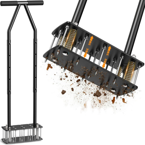 Josmimic Knee-Friendly Aerator with 15 spikes for deep soil penetration