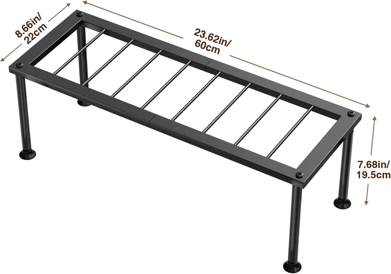 Josmimic ladder plant holder doubles as kitchen shelf or pet bowl elevating.