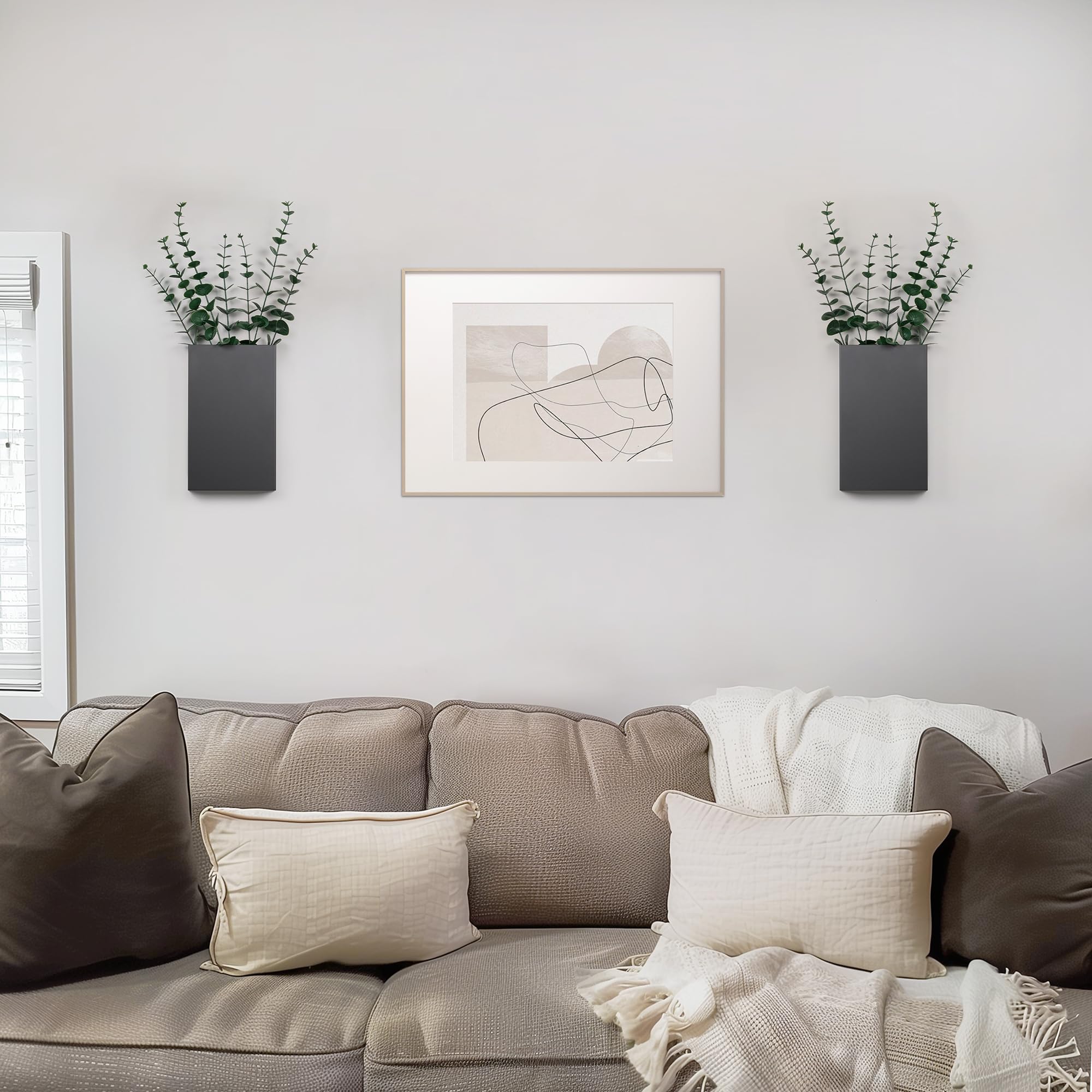 Josmimic planters include mounting hardware for easy installation.