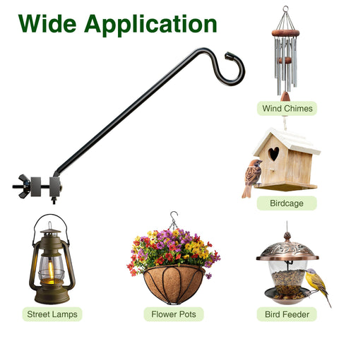 Josmimic modern deck hanger adds stylish outdoor accent to balcony.