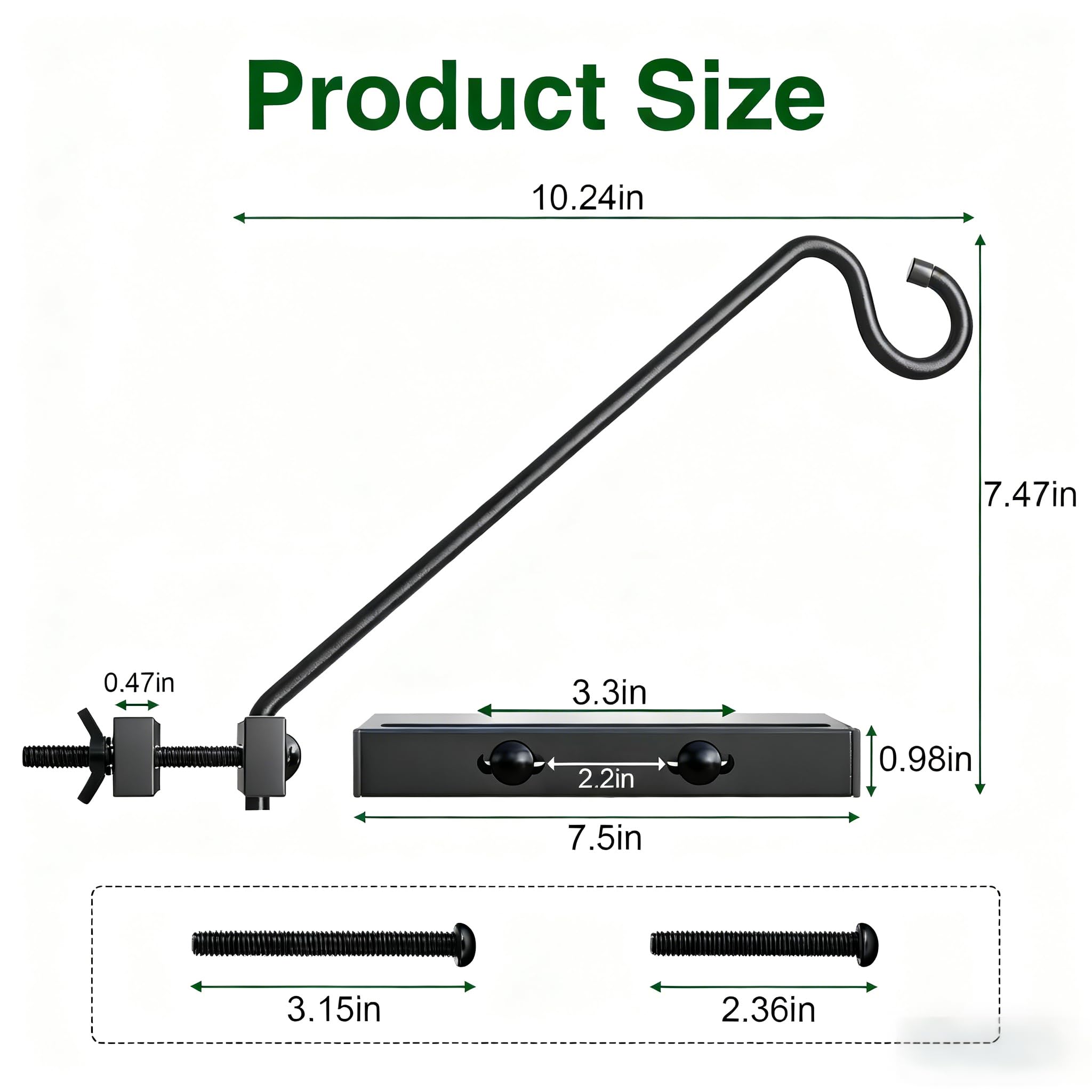 Josmimic weatherproof stainless steel hanger withstands rain and sun year-round.
