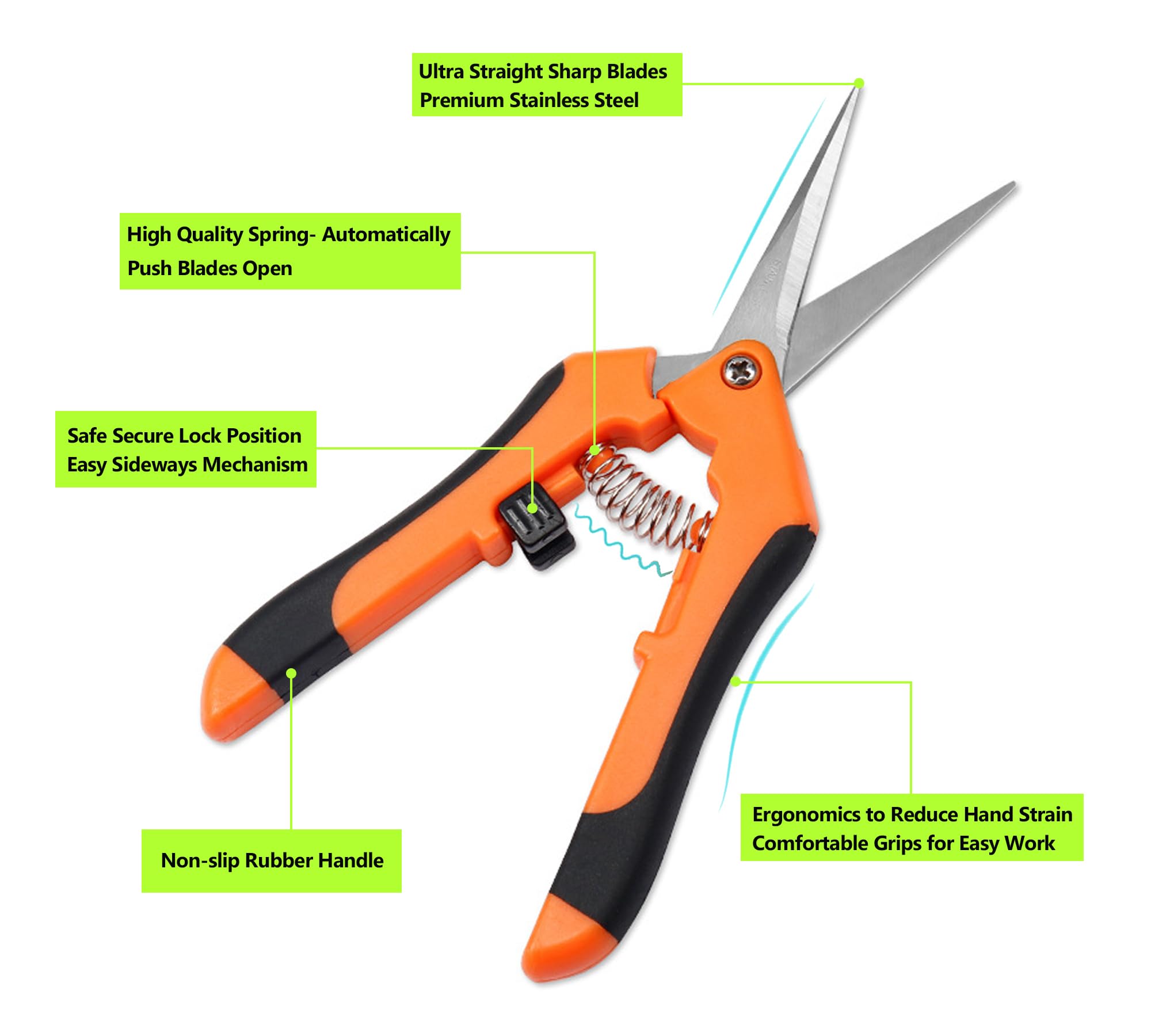 Josteve 6.5-inch pruning shears for precise, clean cuts.