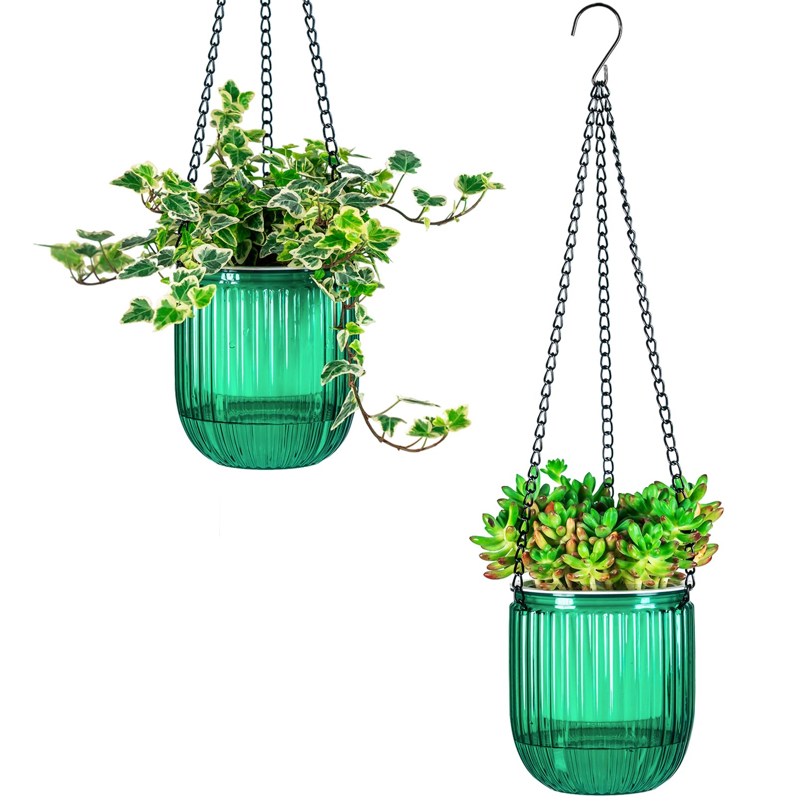 Josteve self-watering planter inner pot water level indicator for easy moisture checking