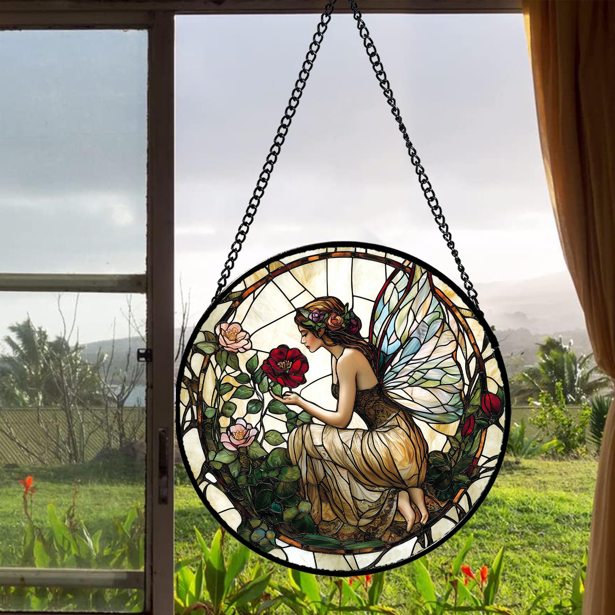 JOSUMALY garden terrace suncatcher enhances outdoor entry