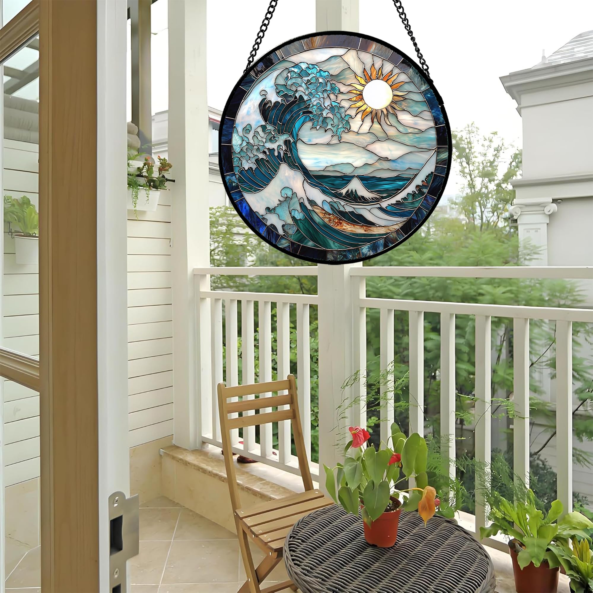 JOSUMALY indoor suncatcher filters light with soft color.