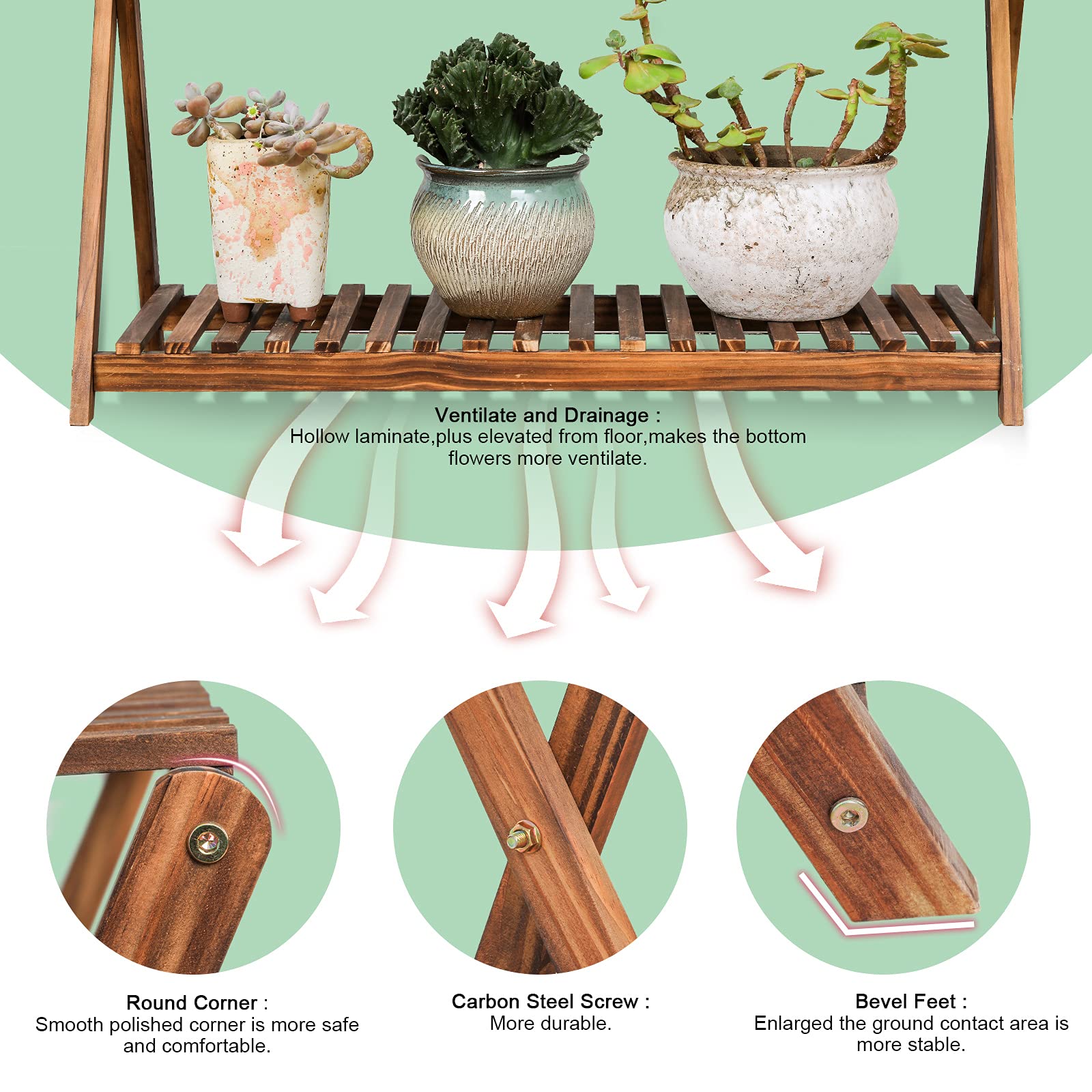 Jotboom X-cross legs ensure stable support for heavy pots