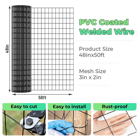 Jotesnew 16GA wire mesh 2x3 for versatile property dividers and plant protection.