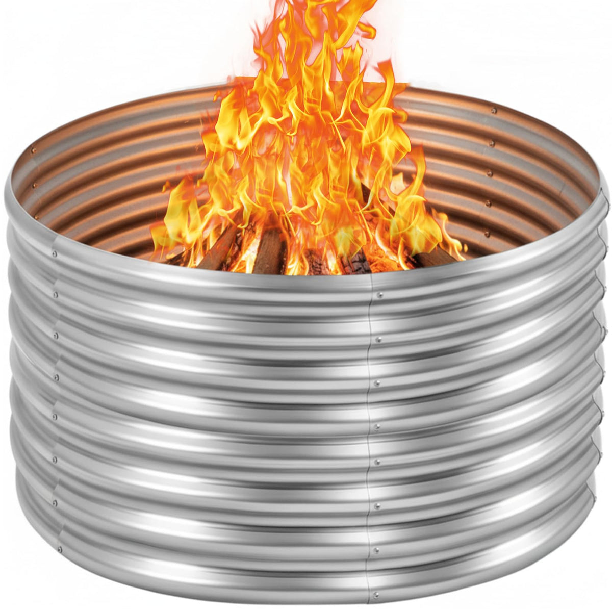 Jotesnew 48-inch fire pit ring for spacious outdoor gatherings and warmth.